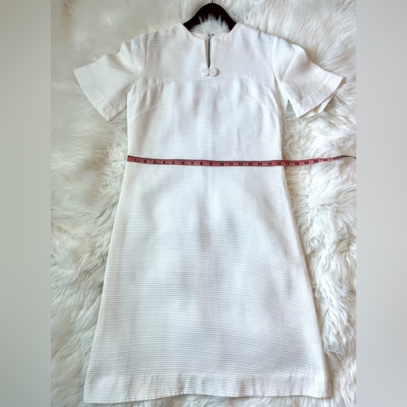 Merley True Vintage White Knee Length A- Line Dress Women’s Size M - Picture 14 of 16